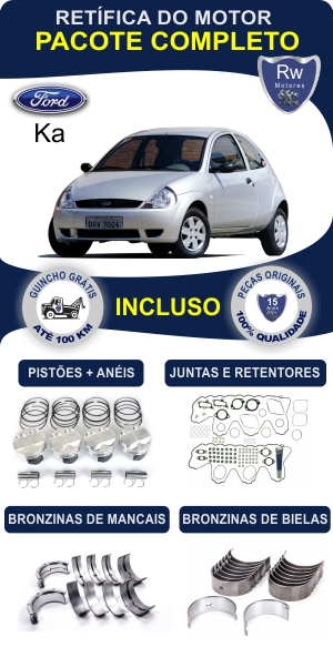 Retífica de motor Ford Ka peças originais pacote completo Rw motores